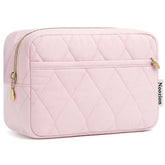 Noozion makeup bag top view showing organized interior for quick travel access