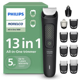 Norelco MG3939/50 all-in-one trimmer with 13 attachments for versatile grooming.