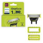 Norelco OneBlade 360 blade for the face offers precise, comfortable shaving.