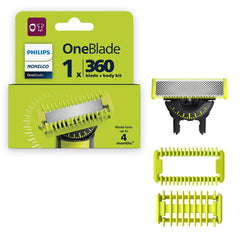 Norelco OneBlade 360 blade for the face offers precise, comfortable shaving.