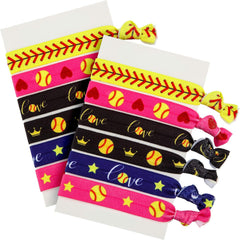 Norme softball hair ties multi-color pack shown for daily wear and sports practice