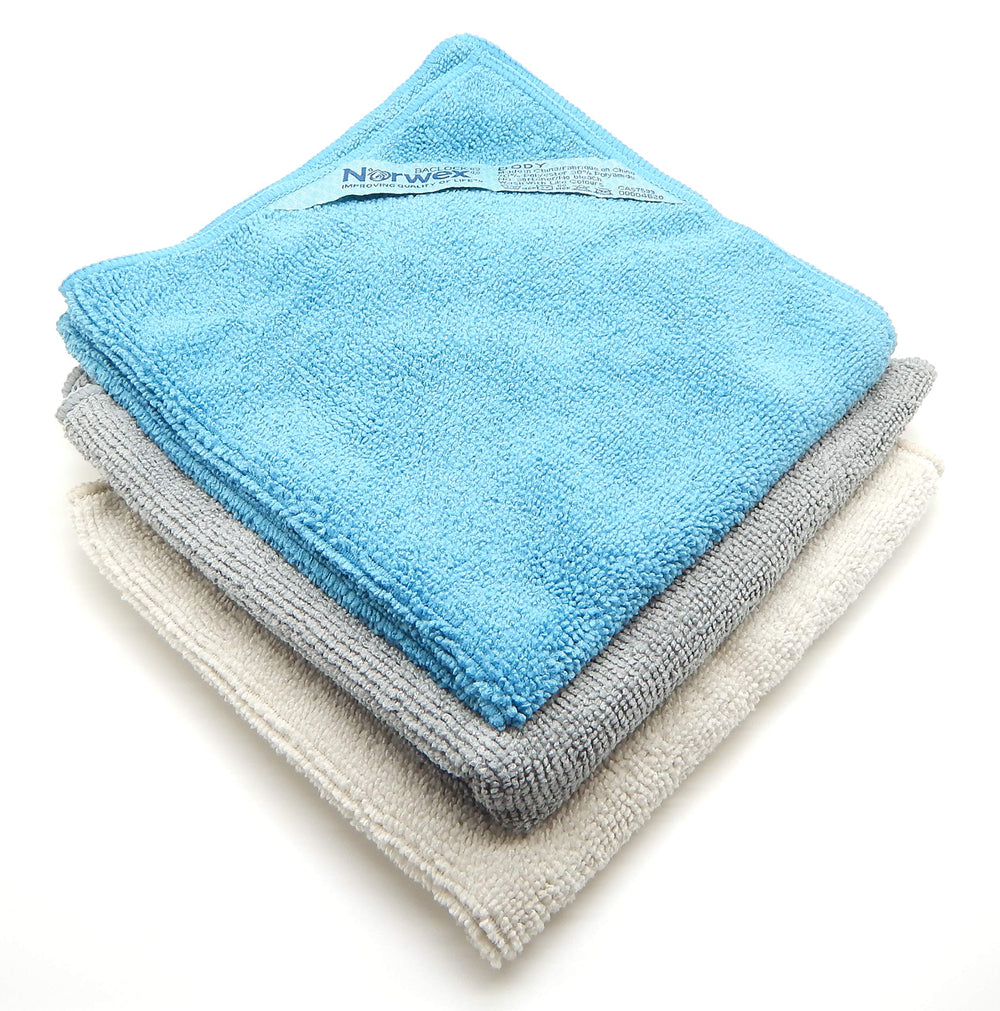 Norwex Paño corporal costero, vista frontal, ideal para cuidado diario suave.