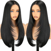 NOSTALGIA glueless lace front wig straight 24-inch, easy daily styling