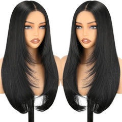 NOSTALGIA glueless lace front wig straight 24-inch, easy daily styling