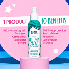 Not Your Mother's All Eyes On Me spray nozzle closeup highlights even distribution for quick styling.