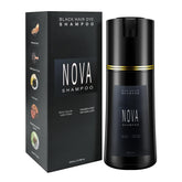 Nova Shampoo 3-in-1 bottle hero demonstrates easy at-home gray coverage.