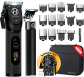 NOVAH Grooming professional hair clippers kit cover keeps the 23-piece set organized for home grooming