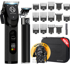 NOVAH Grooming professional hair clippers kit cover keeps the 23-piece set organized for home grooming