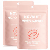 NOVALIFT Micro Eye Patches close-up applying under-eye for soothing hydration.