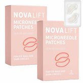 NOVALIFT MicroGlow Eye Patches close-up showing hydrating under-eye treatment.