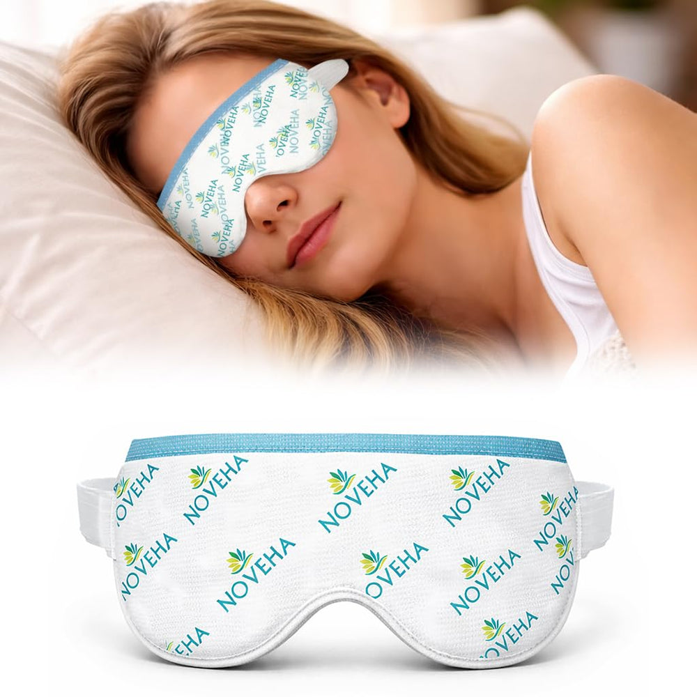 NOVEHA compresa-ojos-calor-humedo para alivio suave.