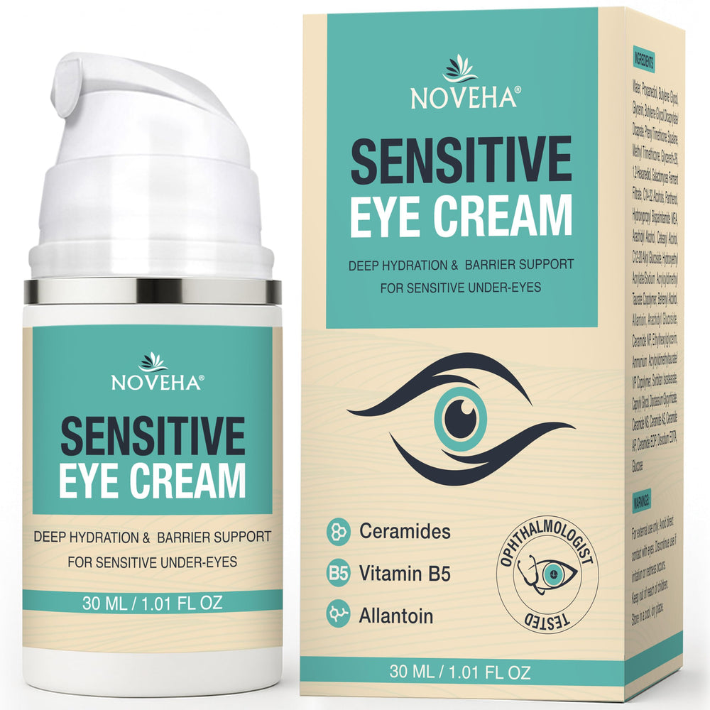 NOVEHA Daily Sensitive Eye Cream hidrata parpados secos para mayor comodidad diaria