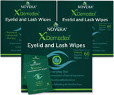 NOVEHA Demodex eyelid wipes in a box of 60 deliver quick, refreshing eye hygiene.