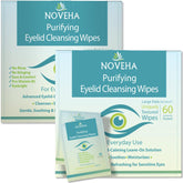 NOVEHA eyelid wipes pack 120 count for easy at-home cleansing