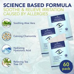 NOVEHA individually wrapped wipes ready for safe eye cleansing anywhere.