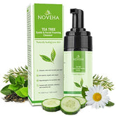 NOVEHA limpiador espumoso de árbol de té en botella para ojos y piel.
