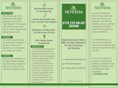 NOVEHA Serum Alivio Textura Cremosa: experiencia suave al contacto con el párpado.