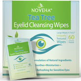 Toallitas NOVEHA para ojos con aceite de árbol de té, limpieza suave.