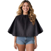 Noverlife cape with adjustable neckband for secure, comfortable fit during makeup sessions