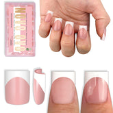 NOVO OVO baby pink French tip nails offer a salon ready finish at home