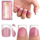 NOVO OVO Berry Pink short sharp square tips for salon-quality press-on nails