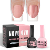 NOVO OVO gel en bote rosa para adherencia rápida y limpia aplicación