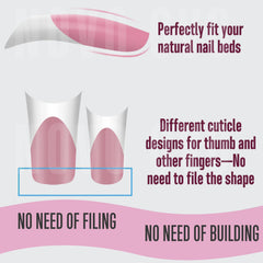 Moon curve duck nail tips offer smooth shaping with minimal filing