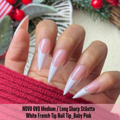 NOVO OVO stiletto nail tips in 16 sizes for precise fit