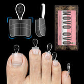 NOVO OVO tips flexibles de uña para dedos de pie, cobertura media para pedicure preciso