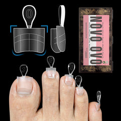 NOVO OVO tips flexibles de uña para dedos de pie, cobertura media para pedicure preciso