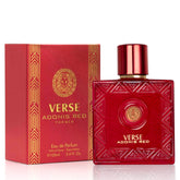 NovoGlow Verse Adonis Red bottle front highlights premium design for everyday confidence.