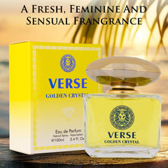 NovoGlow Verse Golden Crystal perfume pour ideal for office days and evenings