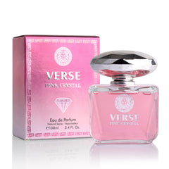 NovoGlow Verse Pink Crystal bottle front for everyday elegance