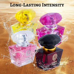 NovoGlow Verse Pink Crystal bottle delivers soft daily fragrance.