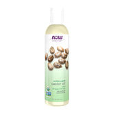 NOW Foods Aceite de Ricino Orgánico en botella, ideal para hidratación de la piel