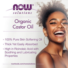 NOW Foods Cuidado del cabello con aceite de ricino natural