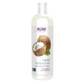NOW Solutions Aceite de Coco Líquido: botella con protección UV para conservar la calidad