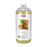 NOW Foods Sweet Almond Oil bottle pour for skin nourishment