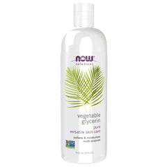NOW Foods Vegetable Glycerin bottle front view for versatile skin hydration
