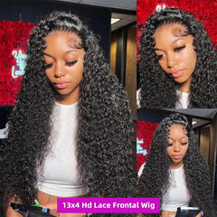 Noxlouis deep wave lace front wig side part enables versatile parting options.