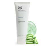 Nu Skin Enhancer Gel bottle pour shows easy daily hydration for skin.