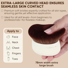 Nubangoo brush close-up highlights ultra-soft bristles for even blending