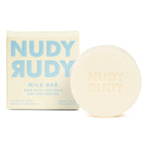 Nudy Rudy Milk Bar Goat Milk Soap Puck for gentle daily cleansing.