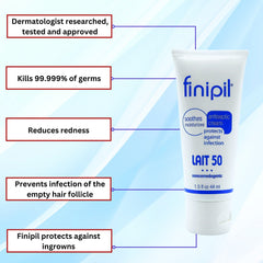 Nufree Finipil Lait 50 applied to skin for cooling relief