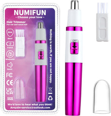 NUMIFUN ear and nose trimmer front view, portable for on-the-go grooming