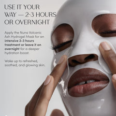 NUNA Volcanic Ash Hydrogel Mask texture close-up, smooth hydrating gel surface