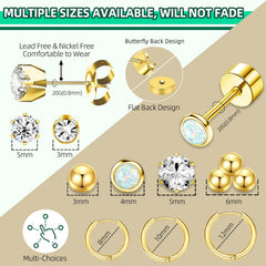 Nunpag aros clasicos 6 unidades ofrecen estilo atemporal para cualquier ocasión.