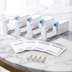 Nunpag six-prong CZ stud for secure wear.