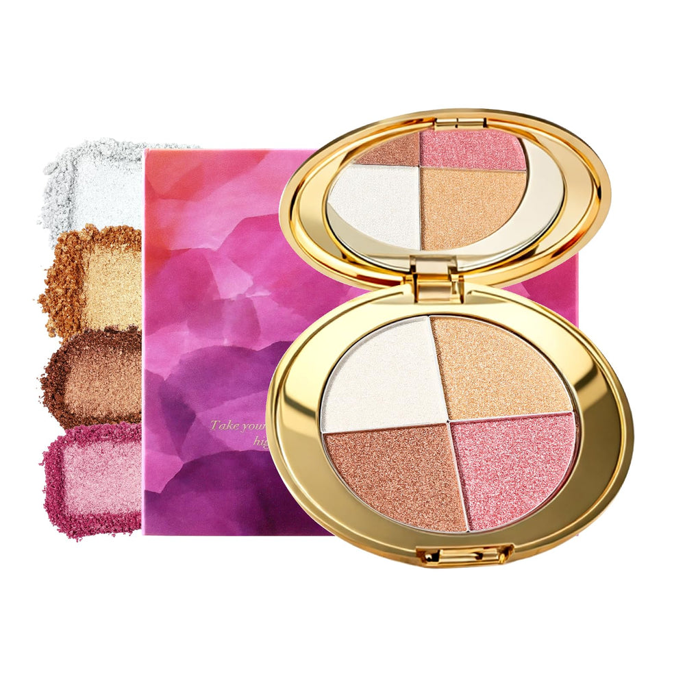 NUNUDA paleta ojos-mejillas 4 en 1 para looks completos y fáciles.