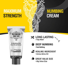 Nupharmco Numbing Cream 2-pack packaging back highlights ingredients and patch-test guidance for safe use.